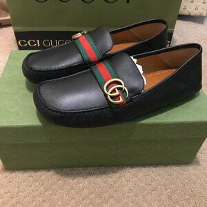 Gucci Men Black Loafers Size 8.5 (Never Worn)